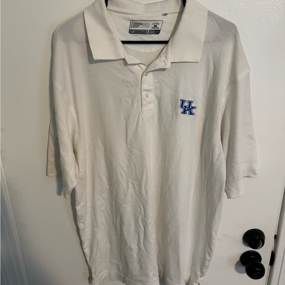 Kentucky Cutter & Buck White Polo